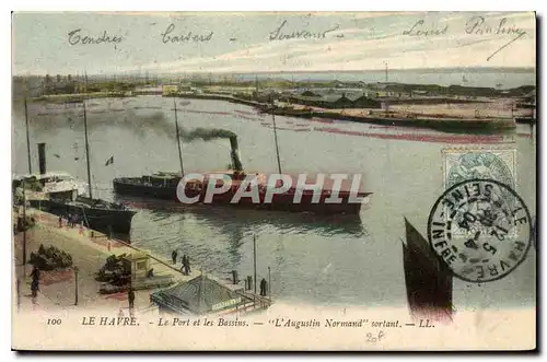 Ansichtskarte AK Le Havre le Port et les Bassins l'Augustin Normand sortant
