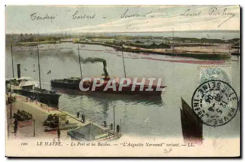 Cartes postales Le Havre le Port et les Bassins l'Augustin Normand sortant