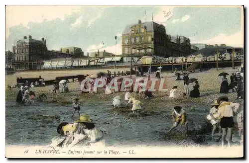 Ansichtskarte AK Le Havre Enfants Jouant sur la Plage