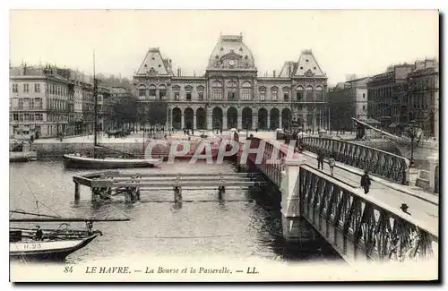 Cartes postales Le Havre la Bourse et la Passerelle