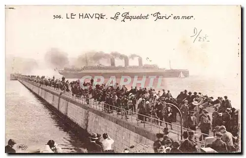 Cartes postales Le Havre le Paquebot Paris en Mer Bateau