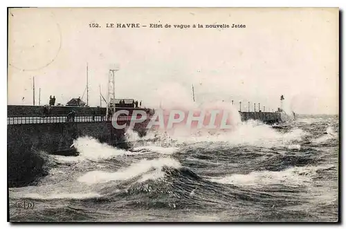 Cartes postales Le Havre Effet de Vague a la Nouvelle Jetee
