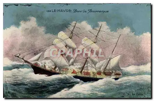 Cartes postales Le Havre dans la Bourrasque