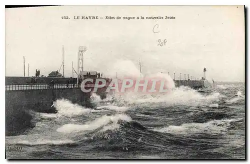 Cartes postales Le Havre Effet de Vague a la Nouvelle Jetee