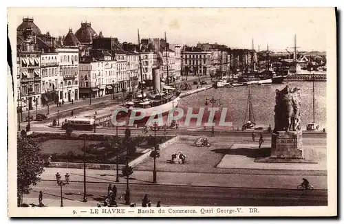 Ansichtskarte AK Le Havre Bassin du Commerce Quai George V Bateaux