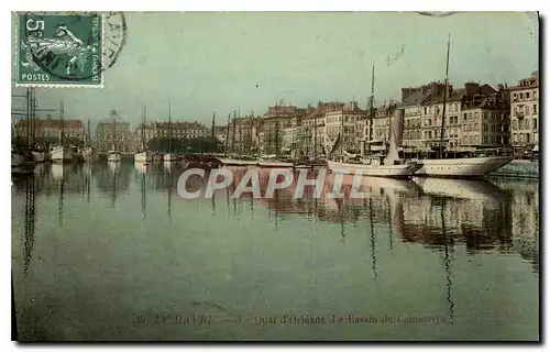 Cartes postales Le Havre le Quai d'Orleans le Bassin du Commerce Bateaux