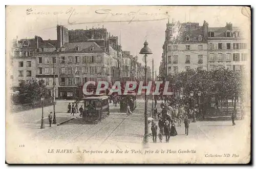 Ansichtskarte AK Le Havre Perspective de la Rue de Paris prise de la place Gambetta