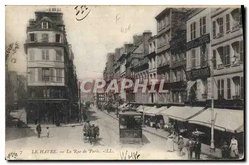 Ansichtskarte AK Le Havre la Rue de Paris Tramway