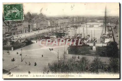 Ansichtskarte AK Le Havre le Bassin du Commerce et le Quai d'Orleans Bateaux