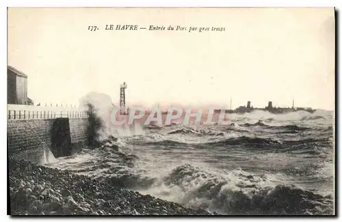 Ansichtskarte AK Le Havre entree du port par gros temps