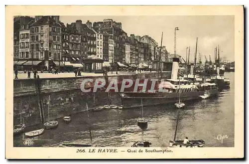 Cartes postales Le Havre Quai de Southampton Bateaux