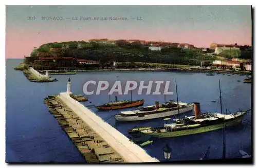 Cartes postales Monaco le port et le rocher