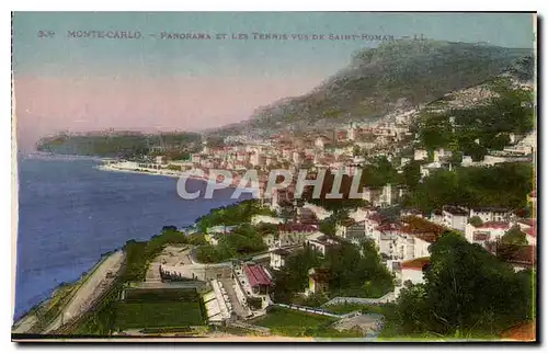 Cartes postales Monte Carlo Panorama et les vue de Saint Roman