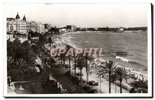 Cartes postales Cannes la Promenade de la Croisette et les Grands hotels