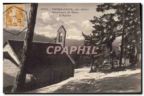 Cartes postales Peira cava Environs de Nice l'eglise