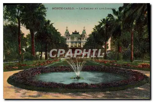 Cartes postales Monte Carlo le Casino et les Jardins