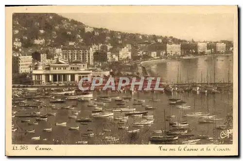 Cartes postales Cannes vue sur le Casino et la Croisette