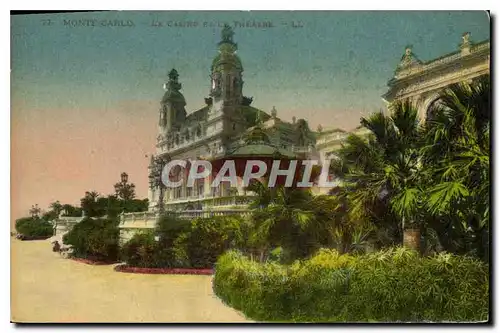 Cartes postales Monte Carllo le casino et le Theatre