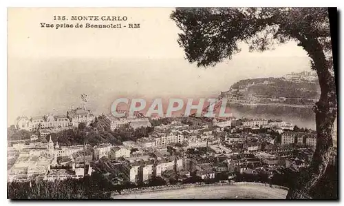 Ansichtskarte AK Monte Carlo vue prise de Beausoleil