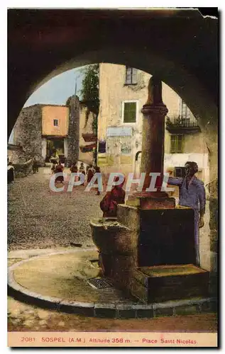 Cartes postales Sospel A M Place Saint Nicolas