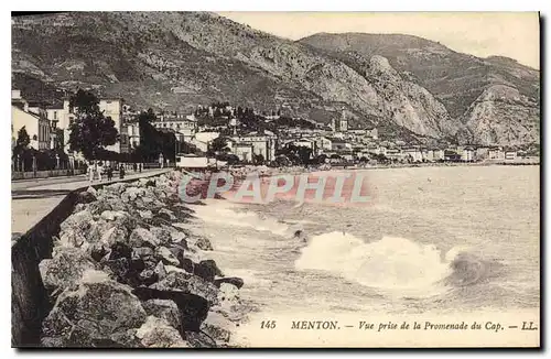 Cartes postales Menton Vue prise de la Promenade du Cap