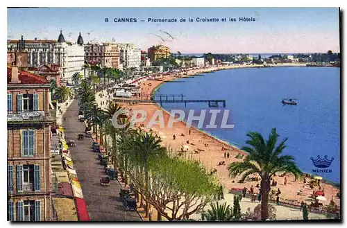 Cartes postales Cannes Promenade de la Croisette et les Hotels