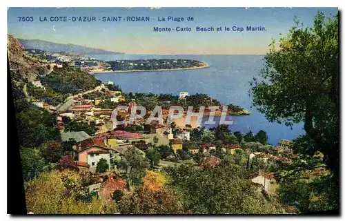 Cartes postales La Cote d'Azur Saint Roman la Plage de Monte Carlo
