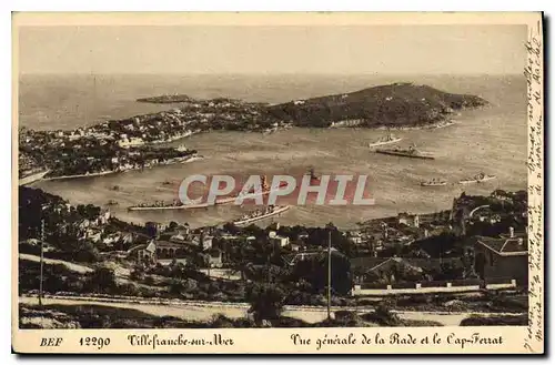 Cartes postales Villefranche sur Mer vue generale de la Rade et le Cap Ferrat