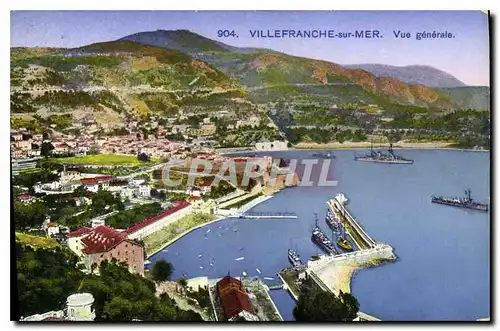 Cartes postales Villefranche sur Mer vue generale