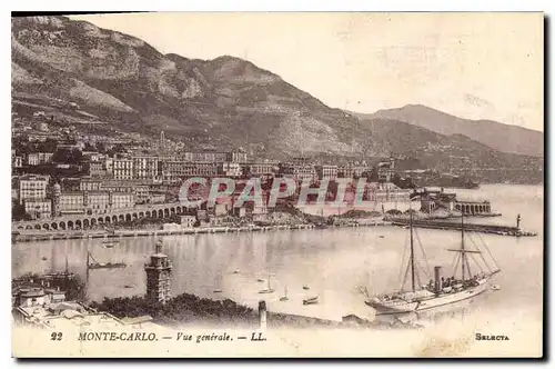 Cartes postales Monte Carlo vue generale