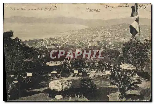 Cartes postales Cannes vue prise de l'Observatoire de la Californie