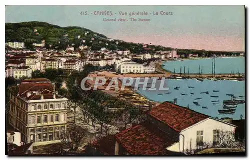 Cartes postales Cannes vue generale le cours