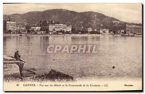 Cartes postales Cannes vue sur les hotels et la Promenade de la Croisette