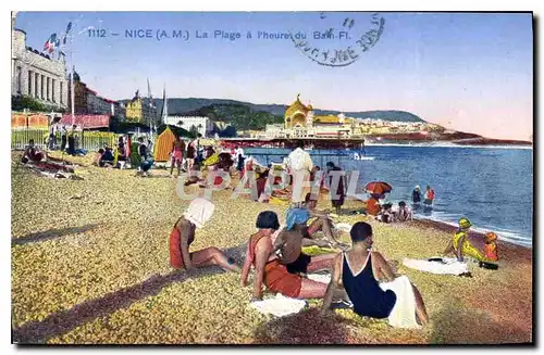 Cartes postales Nice A M la plage a l'heure du Bain Fl