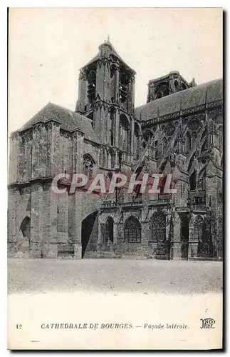 Cartes postales Cathedrale de Bourges Facade laterale
