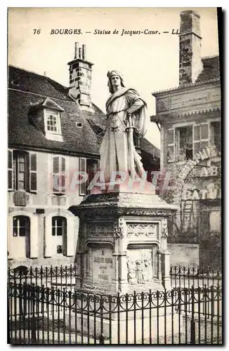 Cartes postales Bourges statue de Jacques Coeur