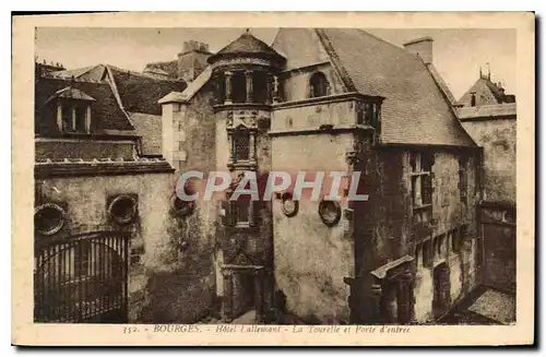 Cartes postales Bourges hotel Lallemant la Tourelle et porte d'entree