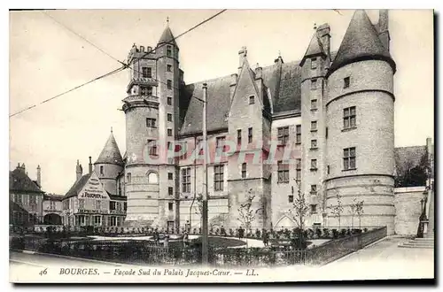 Cartes postales Bourges facade Sud du palais Jacques Coeur