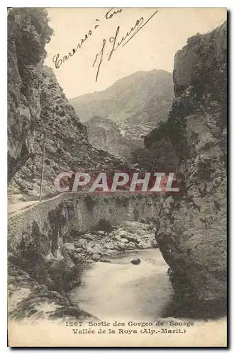 Cartes postales Sortie des Gorges de Saorge Vallee de la Roya Alp Marit