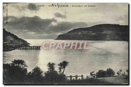 Cartes postales Cote d'Azur coucher de Soleil