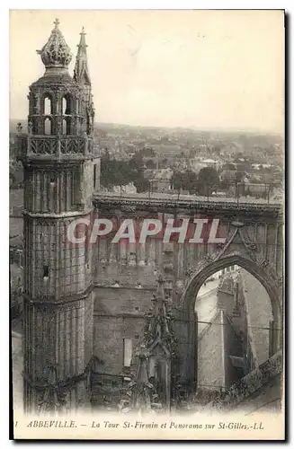 Cartes postales Abbeville la Tour St Firmin et panorama sur St Gilles