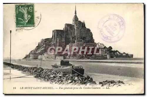 Cartes postales Le Mont Saint Michel vue generale prise du Cordon Couenon