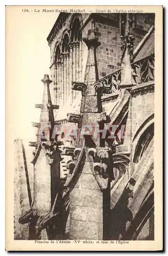 Cartes postales Le Mont Saint Michel Detail de l'Eglise abbaiale