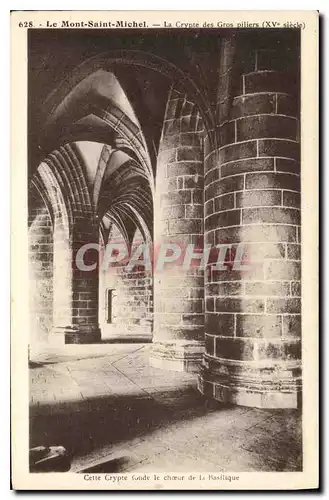 Ansichtskarte AK Le Mont Saint Michel La Crypte des Cros piliers