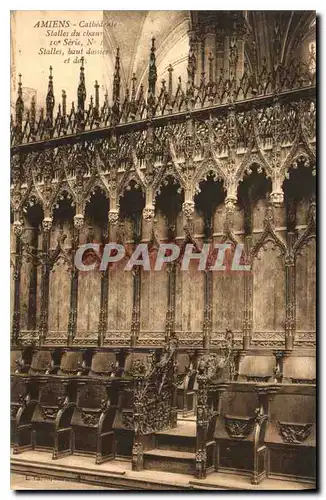 Ansichtskarte AK Amiens Cathedrale Stalles du Choeur