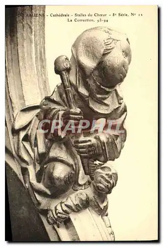 Cartes postales Amiens Cathedrale Stalles du Choeur La Correction