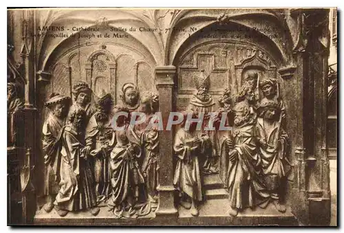 Ansichtskarte AK Amiens Cathedrale Stalles du Choeur Le Francailles de Joseph et de Marie