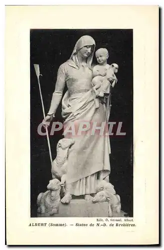 Cartes postales Albert Somme Statue de N D de Brebieres
