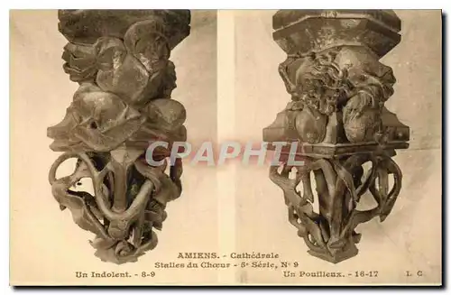 Cartes postales Amiens Cathedrale Stalles du Choeur Un Pouilleaux