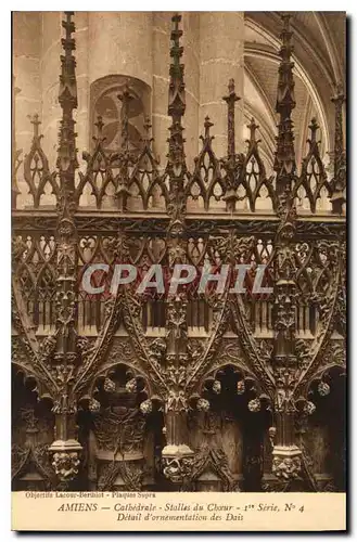 Ansichtskarte AK Amiens Cathedrale Stalles du Choeur Detail d'otnementation des Dais